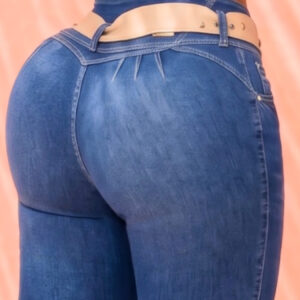 JEAN STRETCH TIRO ALTO 4 BOTONES SIN BOLSILLOS BOTA TUBO - Image 3