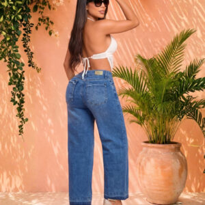 JEAN SILUETA WIDE LEG 1 BOTÓN TELA SEMIRRIGIDA - Image 4