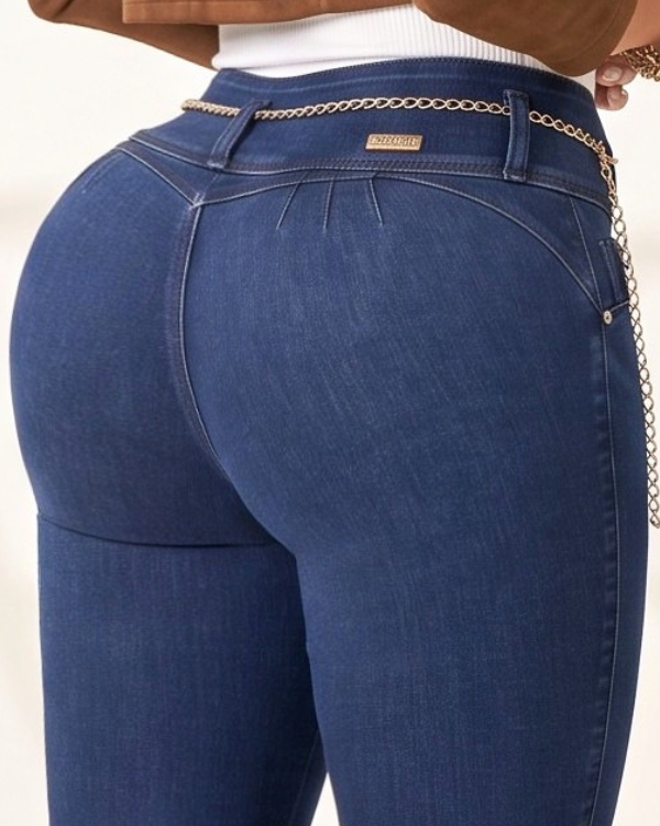 JEAN STRETCH TIRO ALTO 3 BOTONES SIN BOLSILLOS SKINNY